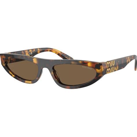 miu miu honey havana sunglasses|Buy the Miu Miu MU07ZS Honey Havana/Dark Brown Sunglasses.